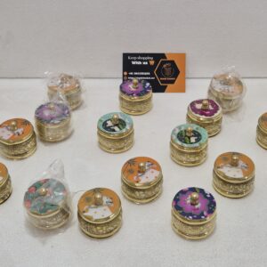 Pure brass kumkum box pack 10 pcs