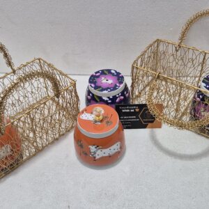 pichwai 2 jar wire basket set