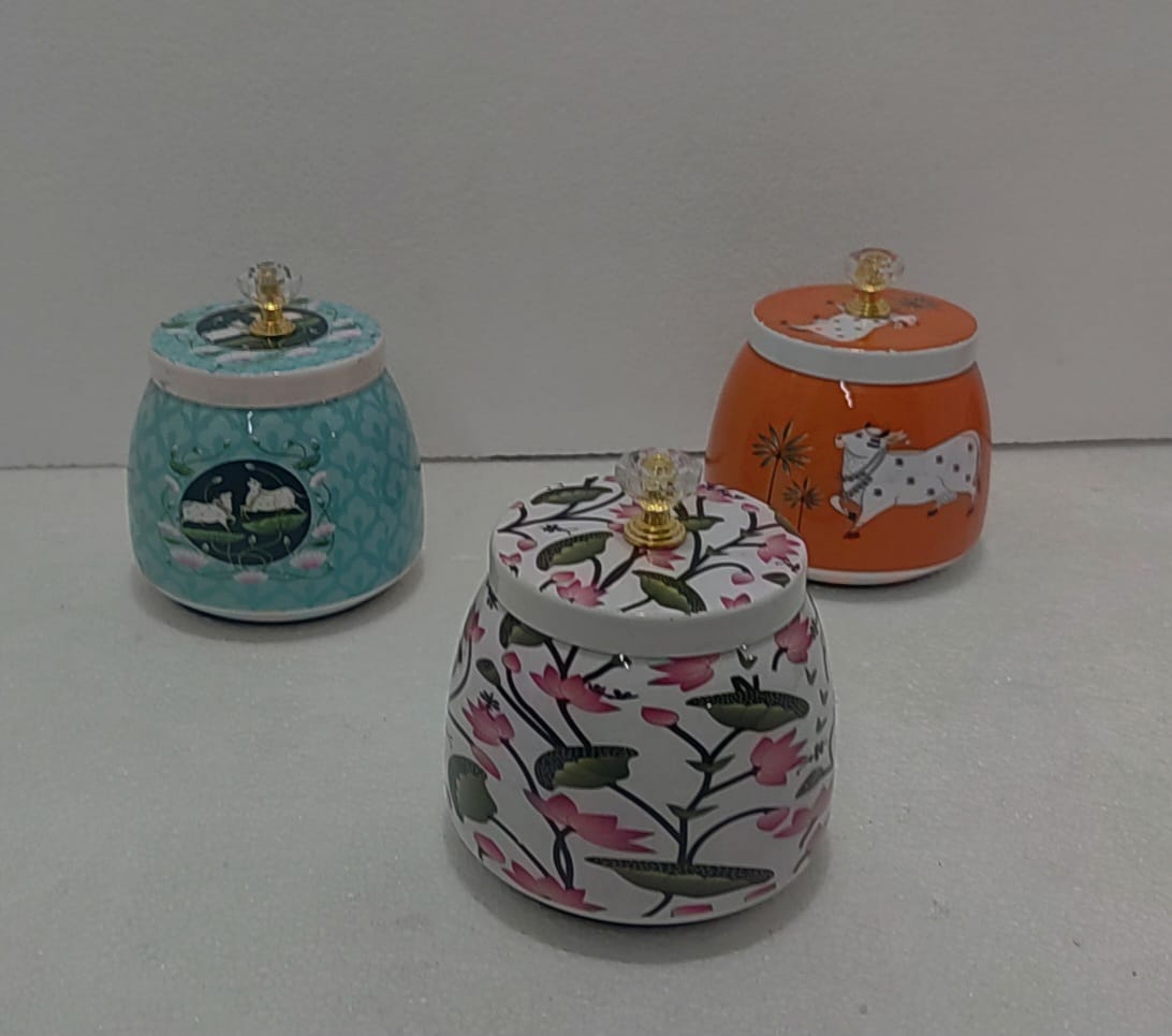 Pichwai Cow Jars (Pack of 10 - 4 Inch)