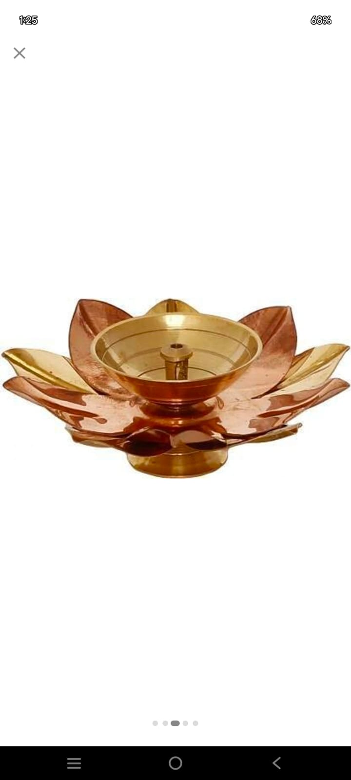 Copper Lotus Diya (Pack of 4 - 3 Inch) - Image 2