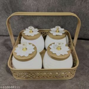 Jar Basket Set (Gold - 8 Inch)