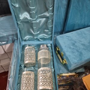 German silver bottle with 2 glass