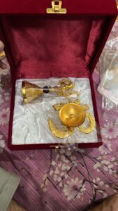 Peacock Bell with om Diya