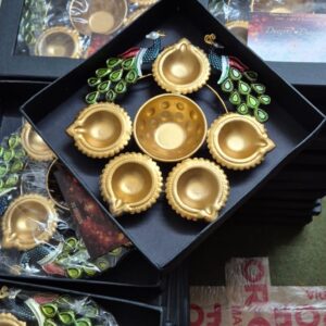 Peacock colourful urli with box  [10 pcs]